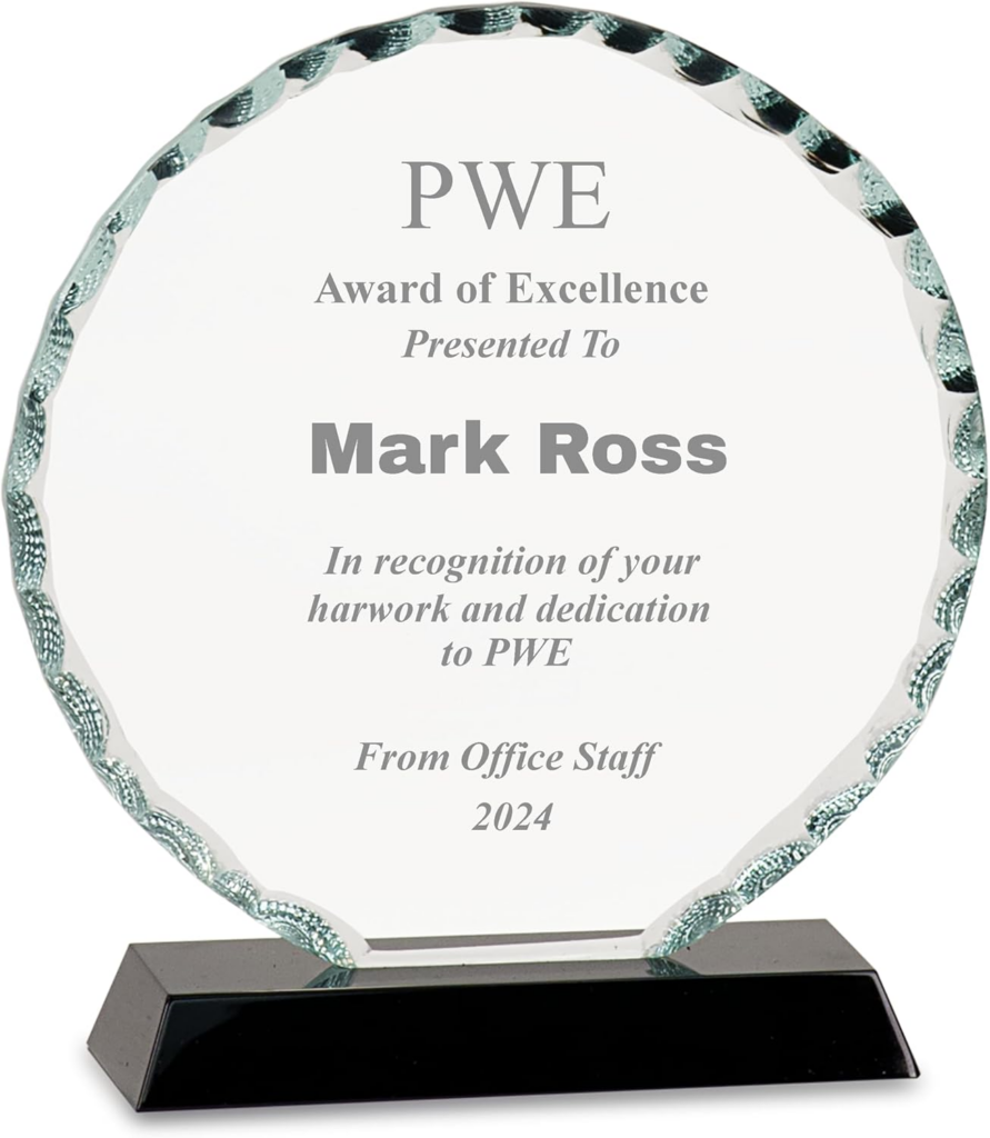 custom engraved award plaque