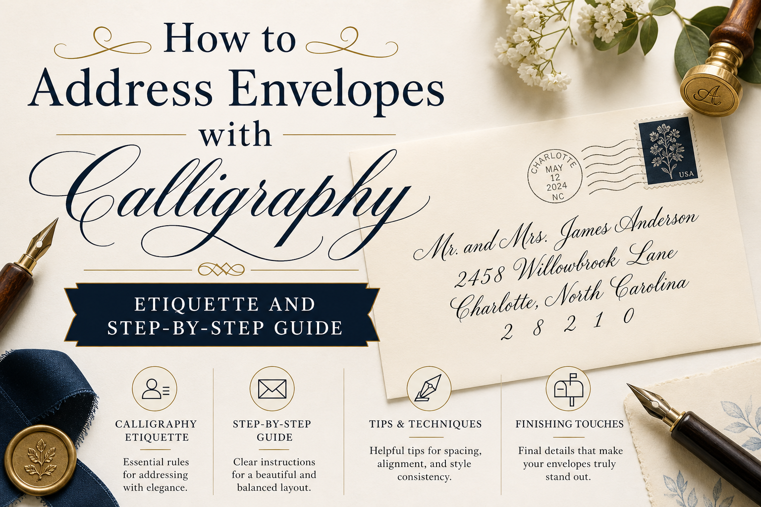 How to Address Envelopes with Calligraphy: Etiquette and Step-by-Step Guide